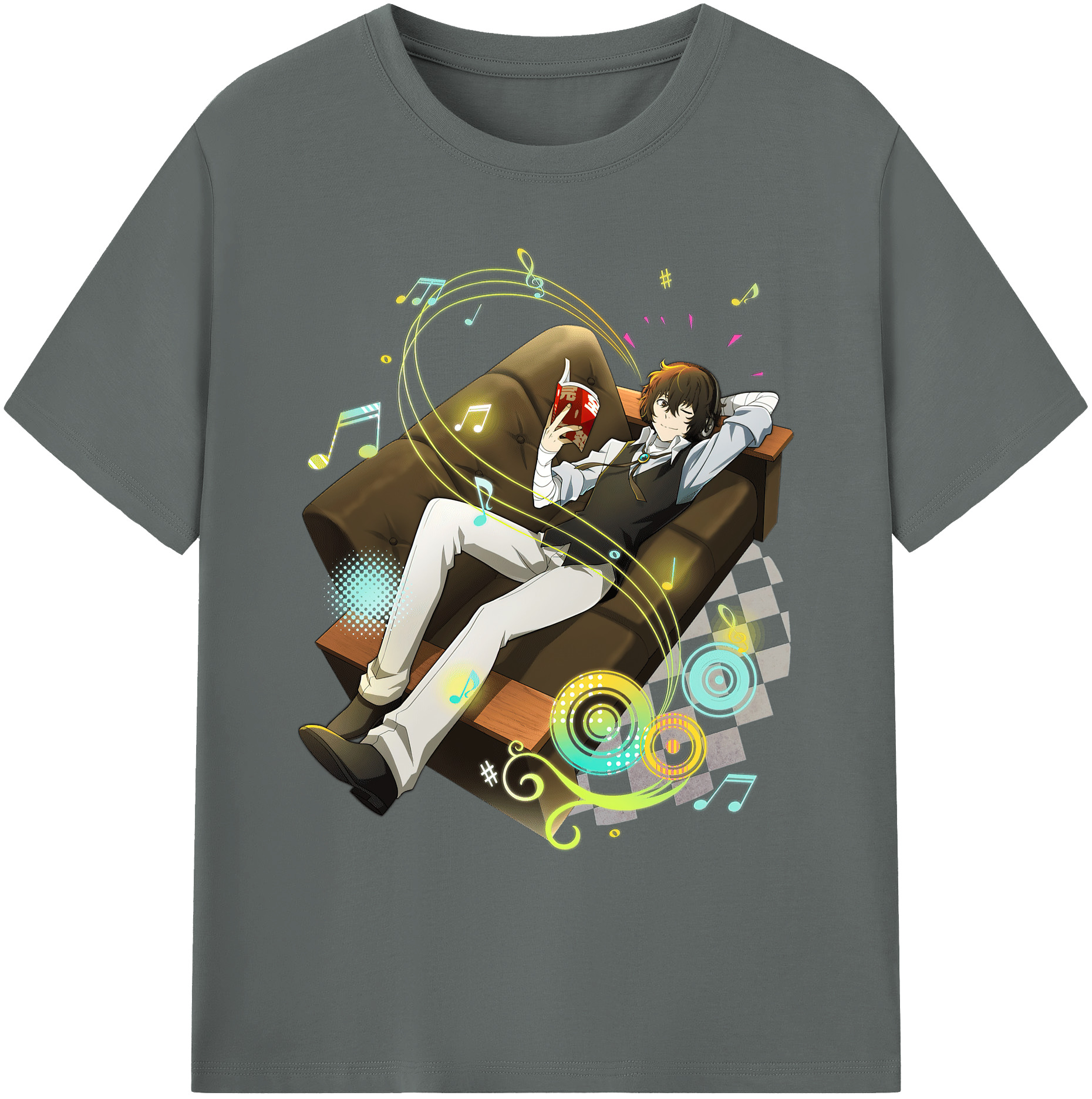 （画像用） 文豪ストレイドッグス Bungo Stray Dogs 綿100％ メンズ半袖Tシャツ｜肌触りやわらか＆通気性